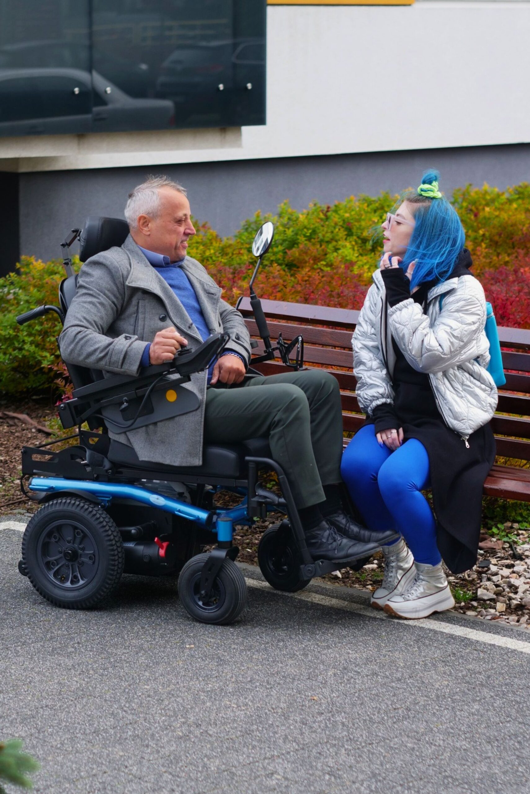 EPW616B Blue All-Terrain Electric Wheelchair - Image 5
