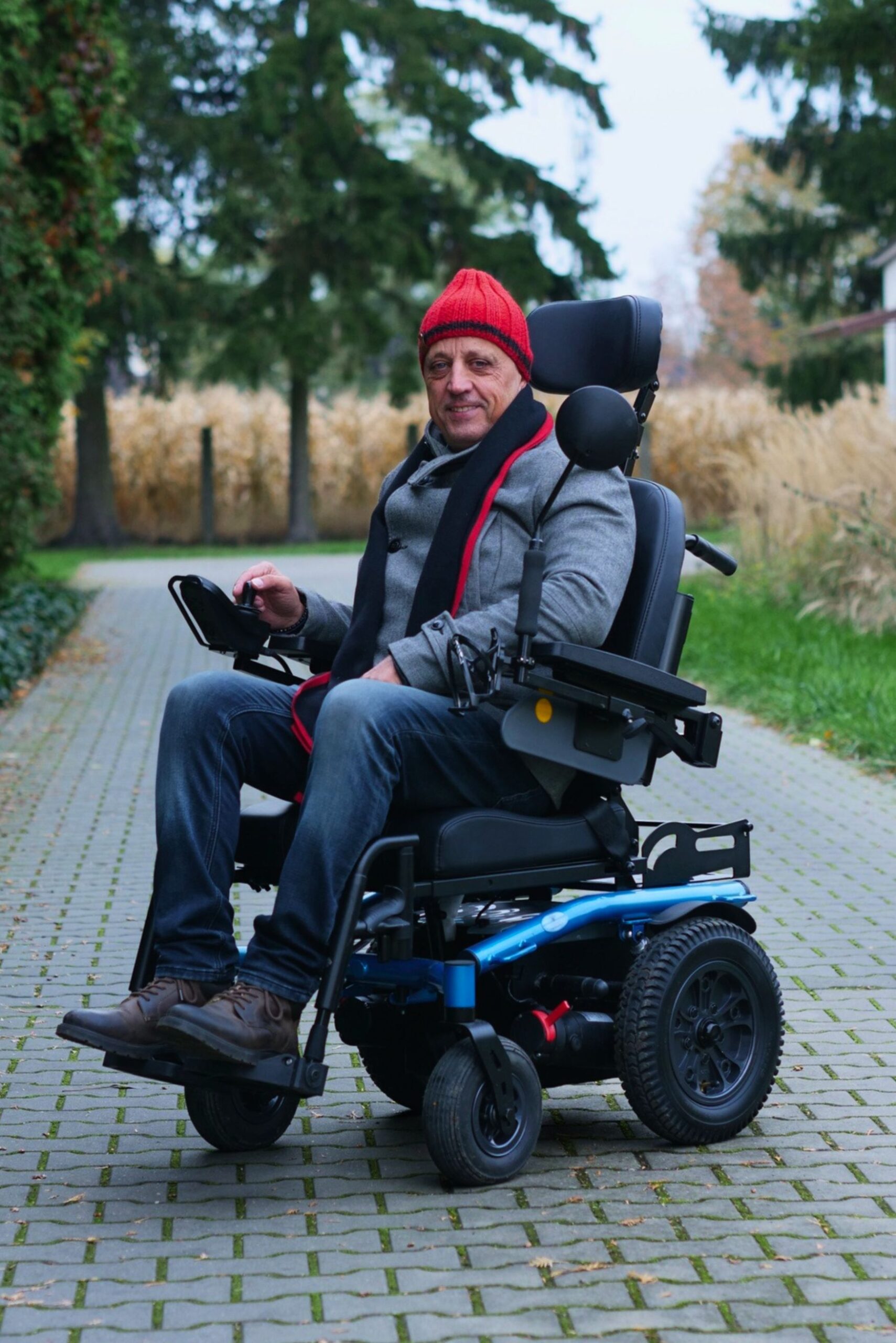 EPW616B Blue All-Terrain Electric Wheelchair - Image 7
