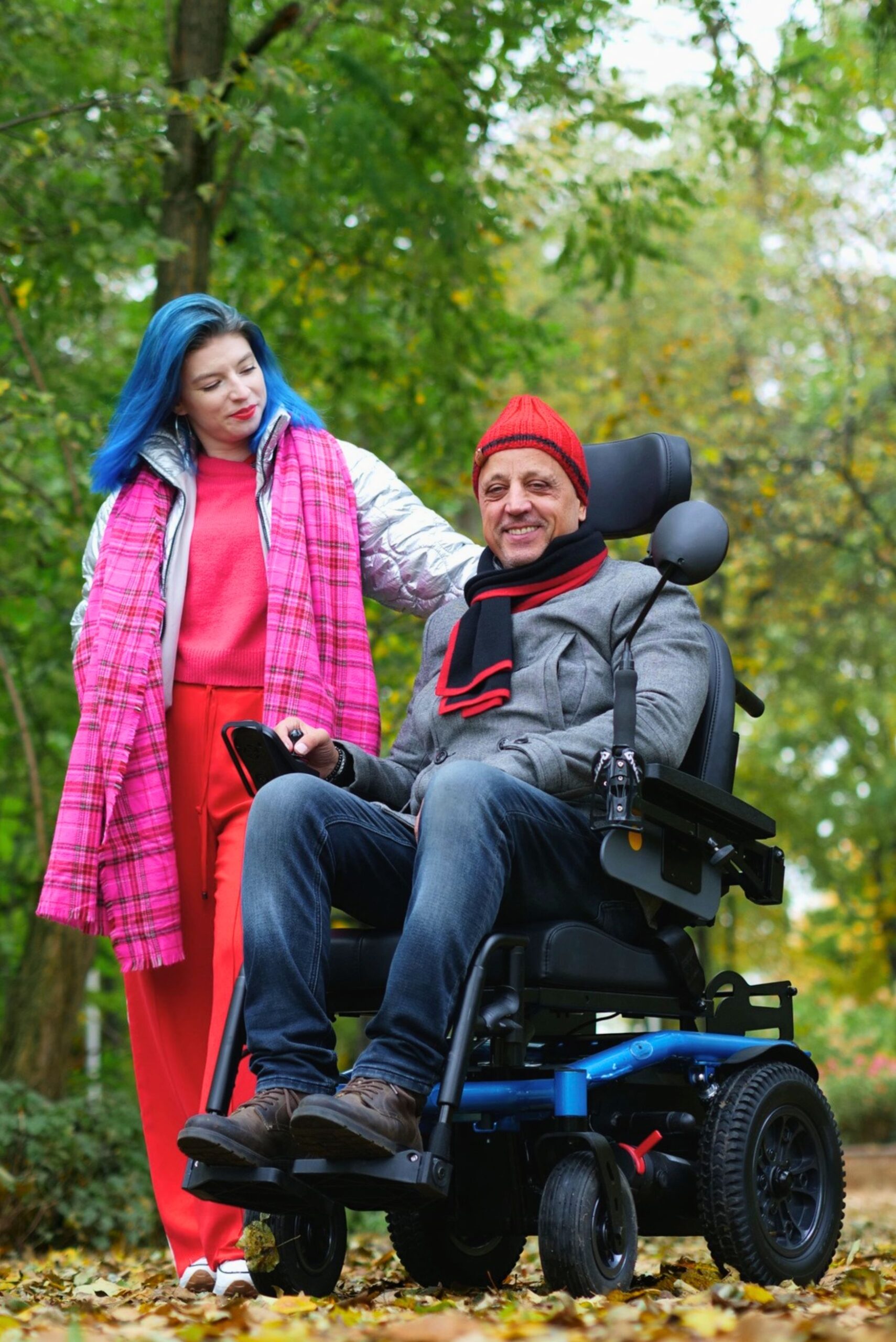EPW616B Blue All-Terrain Electric Wheelchair - Image 10