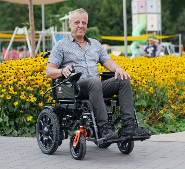 IRON BC-ES6001 Lightweight Folding Electric Wheelchair